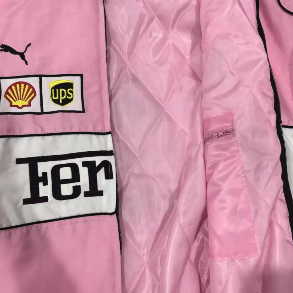 Ferrari F1 Jacke Rosa Bestickt